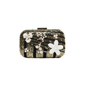 5465 Flower Evening Bag Sequin Clutch Sparkly Glitter Crystal Handbag